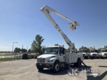 Altec AA755-MH, Articulating Material Handling Bucket Truck rear mounted on 2014 Freightliner M2 106