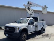 Altec AT235, Articulating & Telescopic Non-Insulated Bucket Truck mounted behind cab on 2018 Ford F4
