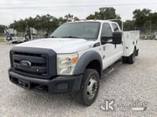 2012 Ford F550 4x4 Crew-Cab Service Truck Runs & Moves) (Check Engine Light Is On