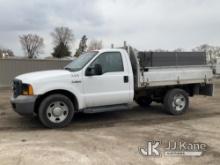 2006 Ford F350 Flatbed Truck Runs & Moves) (Check Engine Light Is On, Noisy Exhaust,