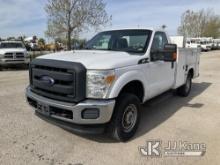 2013 Ford F250 4x4 Service Truck Runs & Moves, Check Engine Light On, Has Minor Dings/Dents On Both 