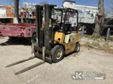 1986 Yale GDP050 Solid Tired Forklift Not Running, Condition Unknown