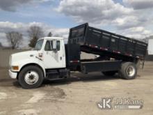 (South Beloit, IL) 1999 International 4700 Dump Flatbed Truck Runs, Moves & Dump Operates