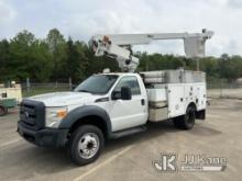 Altec AT200A, Telescopic Bucket Truck mounted behind cab on 2012 Ford F450 Service Truck Runs, Moves