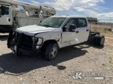 2019 Ford F550 4x4 Crew-Cab Chassis Wrecked, Not Running Or Moving, Drivers Side Front Door Will Not