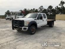2012 Ford F550 4x4 Service Truck Runs & Moves) (Jump To Start, Check Engine Light On, ABS Light On, 