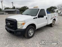 2011 Ford F250 Service Truck Starts With A Jump, Runs And Moves, Battery Is Bad And Needs Replacing