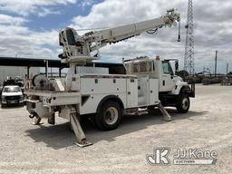 (Azle, TX) Altec DM47-TR, Digger Derrick rear mounted on 2007 International 7300 4x4 Utility Truck,