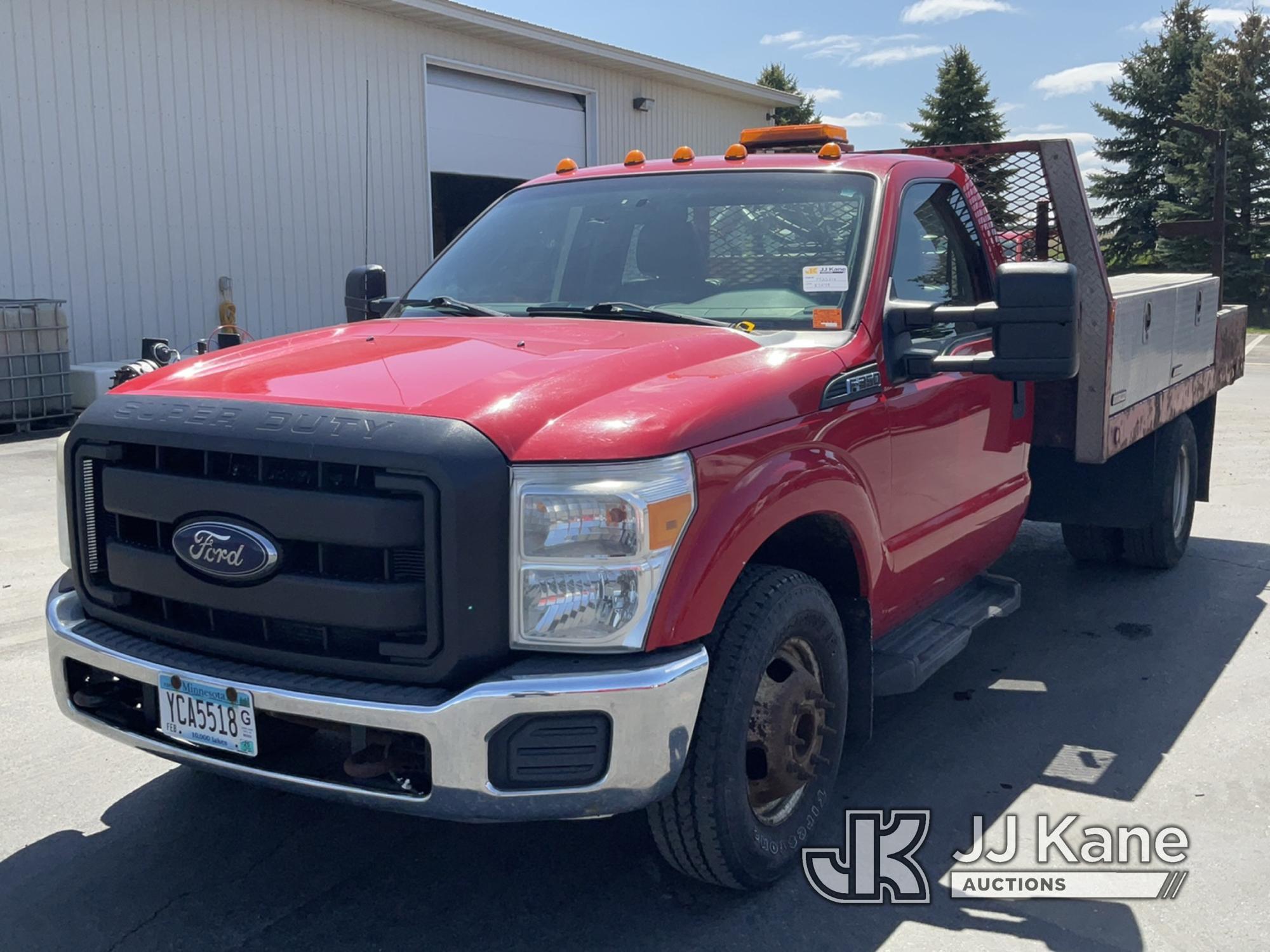 (Maple Lake, MN) 2013 Ford F350 Flatbed Truck Runs, Moves, Operates.