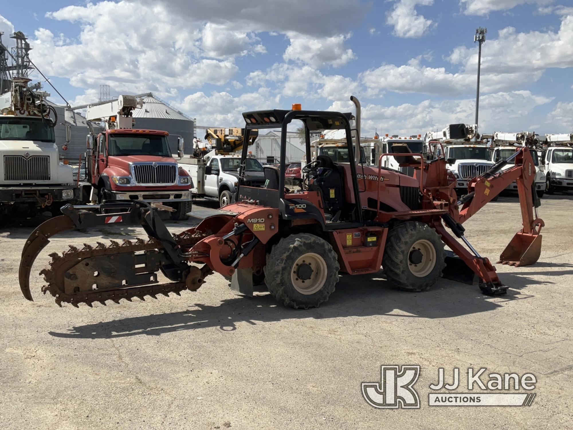 (South Beloit, IL) 2015 Ditch Witch RT100 Rubber Tired Trencher Runs, Moves, Operates