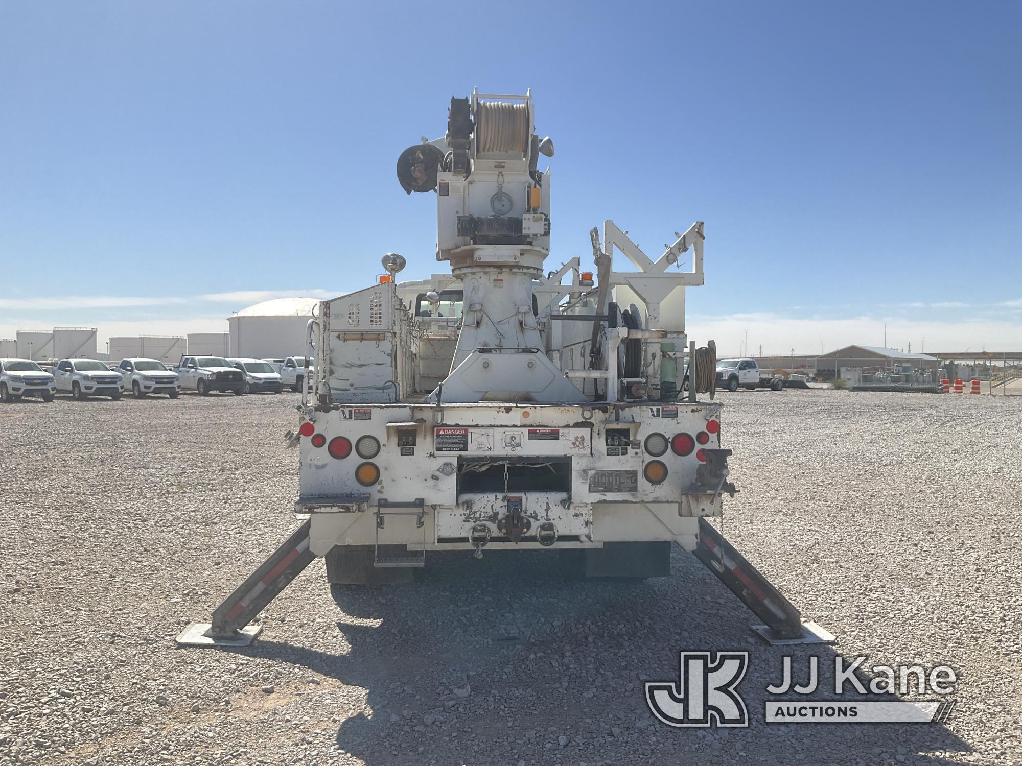 (El Paso, TX) Altec DM47-TR, Digger Derrick rear mounted on 2008 International 7400 4x4 Utility Truc