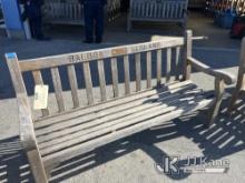 1 Used Teak 6ft long Park Bench from Balboa Island Contact Jimmy Villa for preview location and time