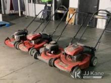 Qty 4 Lawnmowers. Units not tested. (Used) NOTE: This unit is being sold AS IS/WHERE IS via Timed Au