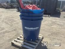 1 Pallet Of Watermonster Buckets & Plastic Pipes (Used) NOTE: This unit is being sold AS IS/WHERE IS