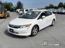 2012 Honda Civic 4-Door Sedan CNG Only) (Runs & Moves, Rust & Body Damage) (Inspection and Removal B