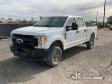 2017 Ford F250 4x4 Crew-Cab Pickup Truck Runs, Moves, Body Damage, Cracked Windshield, Check Engine 