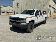 2018 Chevrolet Silverado K1500 4X4 Extended-Cab Pickup Truck Not Running, Condition Unknown, Cranks,