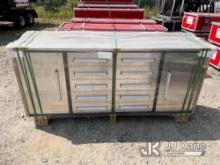 2024 Steelman 7ft Work Bench with 10 Drawers & 2 Cabinets (Silver) NOTE: This unit is being sold AS 