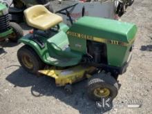 John Deere 111 38in Riding Mower Not Running Condition Unknown