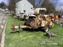 2016 Morbark M12D Portable Chipper (12in Drum), trailer mtd No Title) (Starts and runs. No key. Bad 