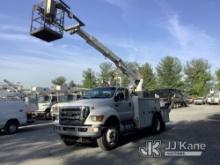 Altec T40P, Articulating & Telescopic Bucket mounted on 2015 Ford F750 Service Truck Runs, Moves & U