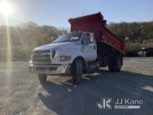 2013 Ford F750 Dump Truck Runs, Moves & Operates, Check Engine Light On, Rust Damage