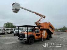 Versalift SST40EIH, Articulating & Telescopic Bucket Truck , 2012 Ford F550 4x4 Chipper Dump Truck R