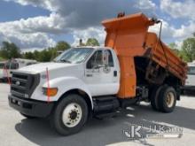 2009 Ford F750 Dump Truck Runs, Moves & Dump Operates, Missing Mirror, Body & Rust Damage) (Inspecti