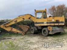 1994 Caterpillar 214BFT Rubber Tired Hydraulic Excavator Runs, Not Operating or Moving, Major Hydrau