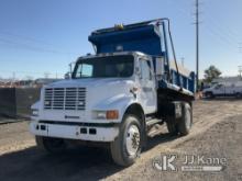 1992 International 4900 Dump Truck Runs, Moves, Dump Operates
