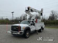 Altec AT40M, Articulating & Telescopic Material Handling Bucket Truck mounted behind cab on 2016 For