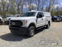 2017 Ford F250 4x4 Extended-Cab Enclosed Service Truck Runs & Moves, Engine Noise, Driver Side Mirro