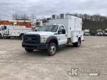 2015 Ford F550 Air Compressor/Enclosed Utility Truck Runs Rough & Moves, Engine Light On, Air Compre