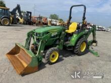 2019 John Deere 2032 4x4 Mini Tractor Loader Backhoe Runs & Operates