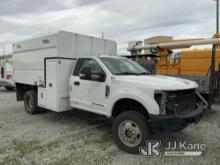 2017 Ford F550 4x4 Chipper Dump Truck Not Running, Condition Unknown, Engine Apart, Missing Parts, T
