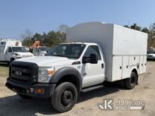 2012 Ford F550 Enclosed High-Top Service Truck Not Running, Condition Unknown, Bad Engine, ABS & Che