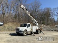 Altec DC47-TR, Digger Derrick rear mounted on 2017 Freightliner M2 106 Flatbed/Utility Truck Runs, M