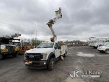 Altec AT41M, Articulating & Telescopic Material Handling Bucket Truck mounted behind cab on 2017 For