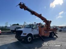 Terex/Telelect XL4045, Digger Derrick rear mounted on 2006 Ford F750 Flatbed/Utility Truck Runs Move