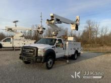 Altec AT40M, Articulating & Telescopic Material Handling Bucket Truck mounted behind cab on 2014 For