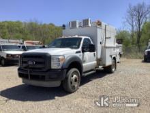 2012 Ford F550 Enclosed High-Top Service Truck Runs & Moves, Check Engine Light On, PTO Not Engaging