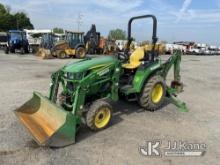 2020 John Deere 2032 4x4 Mini Tractor Loader Backhoe Runs, Moves & Operates, Missing Pin For Backhoe