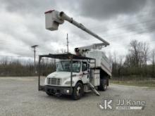 Altec LRV56, Over-Center Bucket Truck mounted behind cab on 2012 Freightliner M2 106 Chipper Dump Tr