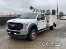 2019 Ford F550 4x4 Mechanics Service Truck Runs, Moves, Crane Operates, Generator Condition Unknown