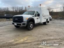 2016 Ford F450 Enclosed High-Top Service Truck Runs & Moves, Check Engine Light On, Rear Door & Wind