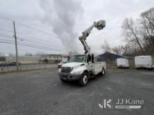 Altec TA41M, Articulating & Telescopic Material Handling Bucket Truck mounted behind cab on 2008 Int