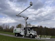 Altec LR7-60E70, Over-Center Elevator Bucket Truck mounted behind cab on 2021 Kenworth T300 Chipper 