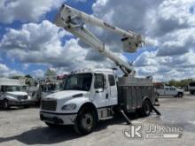 Terex Hi-Ranger HR-52M, Material Handling Bucket Truck center mounted on 2013 Freightliner M2 106 Ex