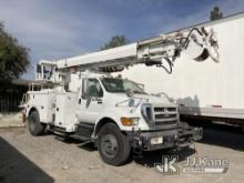 Altec DM47B-TR, Digger Derrick rear mounted on 2012 Ford F750 Utility Truck Not Running, damage to d