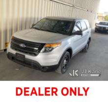 2013 Ford Explorer AWD Police Interceptor Sport Utility Vehicle Runs But Does Not Move , Wrecked, Pa